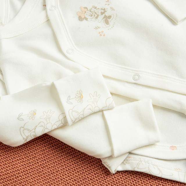 Боди с дълъг ръкав 2бр. MINNIE MOUSE, цвят: Бял