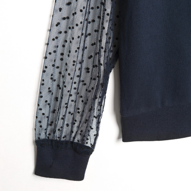 Риза с дълъг ръкав, цвят: Морско син