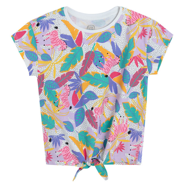 Блуза с къс ръкав, цвят: Бял