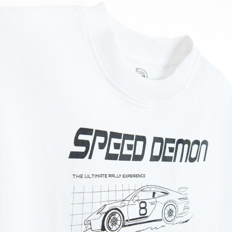 Тениска с къс ръкав, цвят: Бял