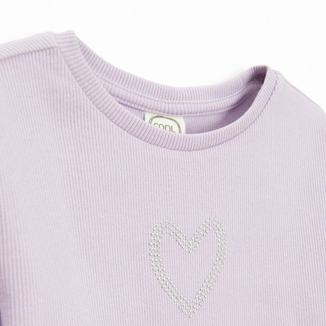 Тениска с дълъг ръкав, цвят: Виолетов