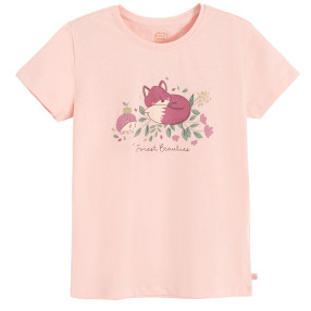 Тениска с къс ръкав, цвят: Розов