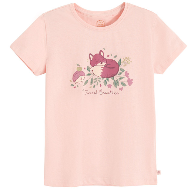 Тениска с къс ръкав, цвят: Розов