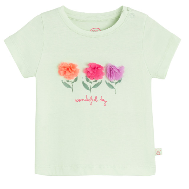 Тениска с къс ръкав, цвят: Ментов