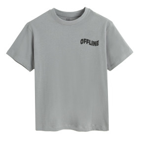 Тениска с къс ръкав, цвят: Сив