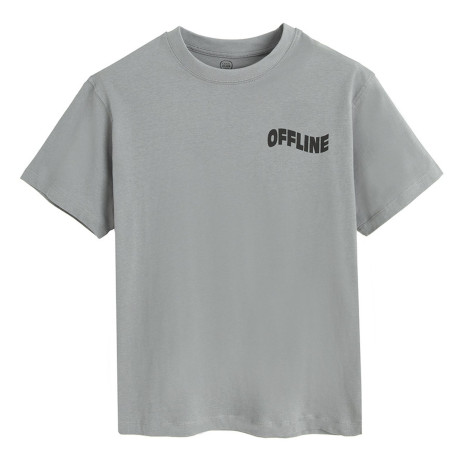 Тениска с къс ръкав, цвят: Сив