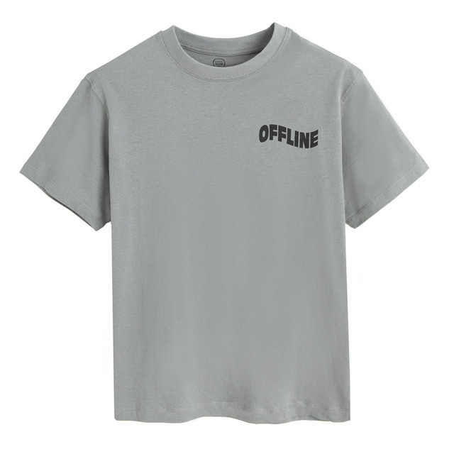 Тениска с къс ръкав, цвят: Сив