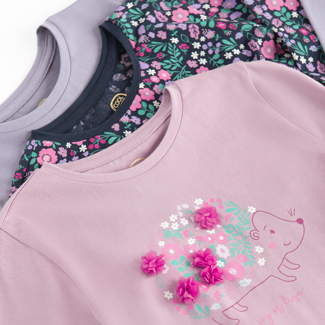 Тениска с дълъг ръкав 3бр., цвят: Микс