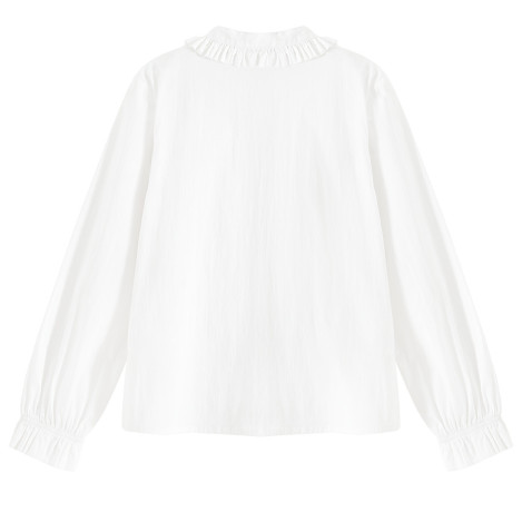 Риза с дълъг ръкав, цвят: Бял