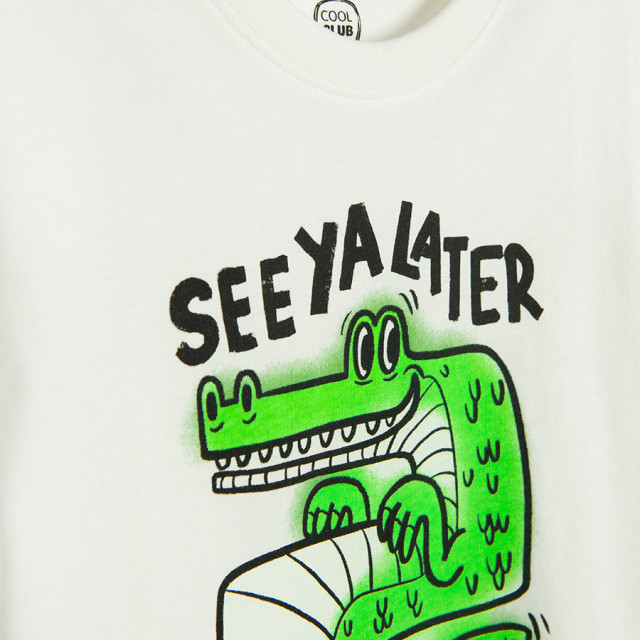 Тениска с къс ръкав, цвят: Бял