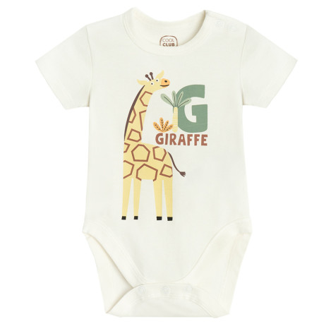 Боди с къс ръкав, цвят: Бял