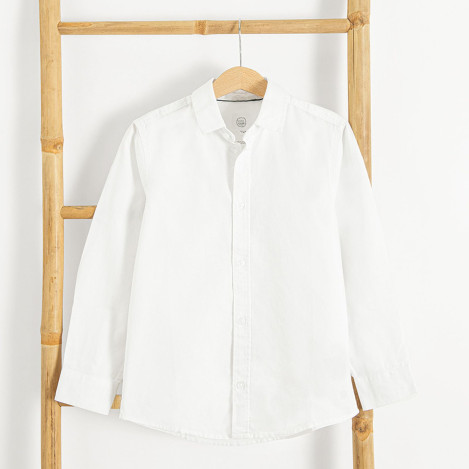Риза с дълъг ръкав, цвят: Бял