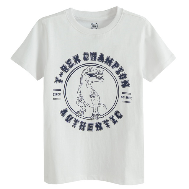 Тениска с къс ръкав, цвят: Кремав