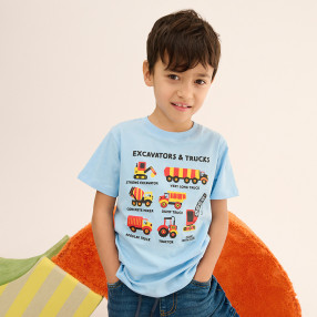 Тениска с къс ръкав, цвят: Син