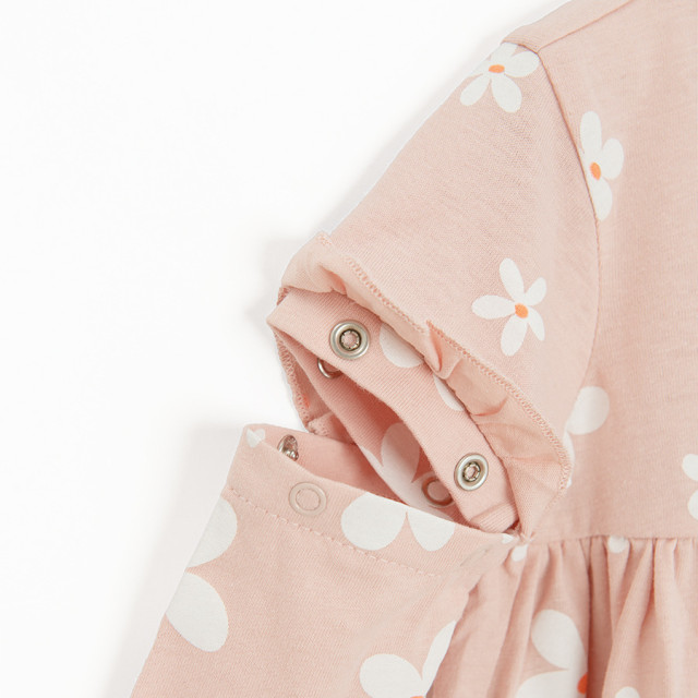 Рокля с дълъг ръкав, цвят: Светло розов