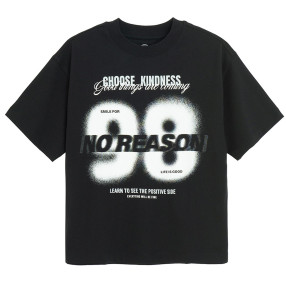 Тениска с къс ръкав, цвят: Черен