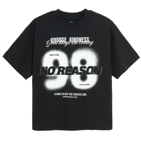 Тениска с къс ръкав, цвят: Черен