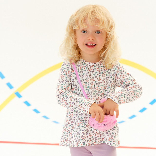 Тениска с дълъг ръкав, цвят: Кремав