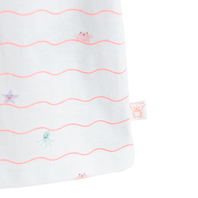 Блуза с къс ръкав, цвят: Кремав