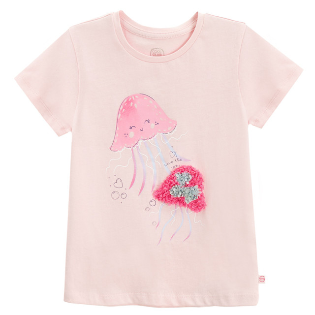 Тениска с къс ръкав, цвят: Розов