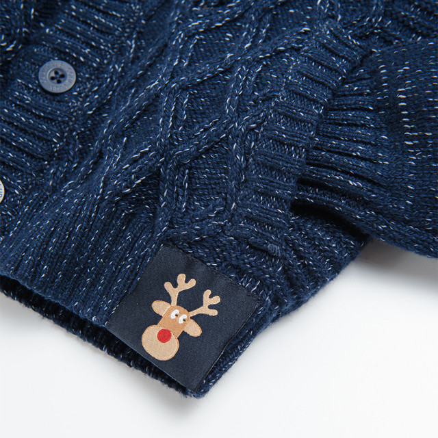 Жилетка, цвят: Моско син меланж