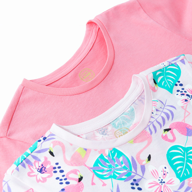 Рокля с къс ръкав 2бр., цвят: Розов