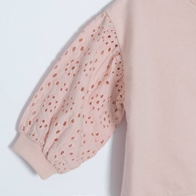 Блуза с дълъг ръкав, цвят: Светло розов