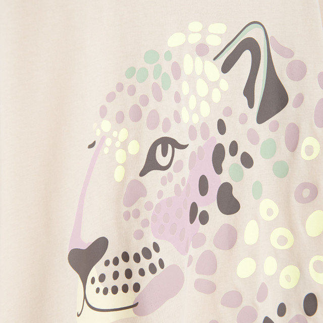 Тениска с къс ръкав, цвят: Бежов