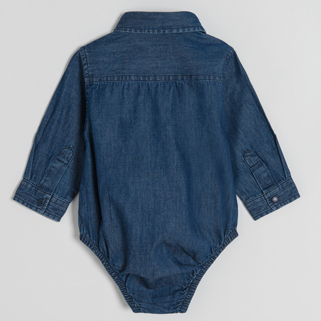 Боди с дълъг ръкав, цвят: Светло син