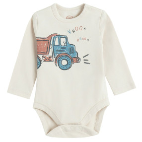 Боди с дълъг ръкав, цвят: Бежов