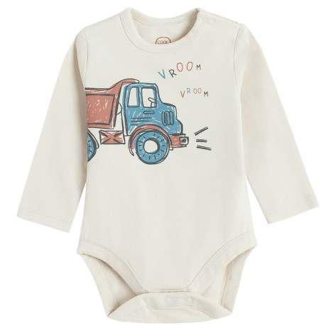 Боди с дълъг ръкав, цвят: Бежов