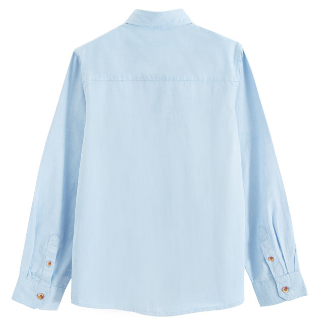 Риза с дълъг ръкав, цвят: Светло син