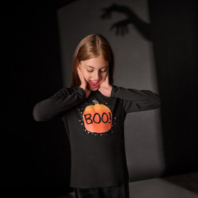 Тениска с дълъг ръкав, цвят: Черен