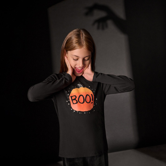 Тениска с дълъг ръкав, цвят: Черен