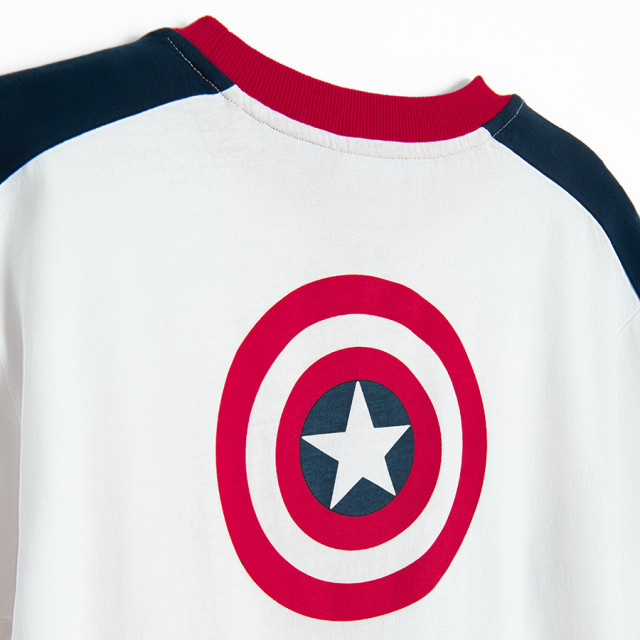 Тениска с къс ръкав MARVEL, цвят: Бял