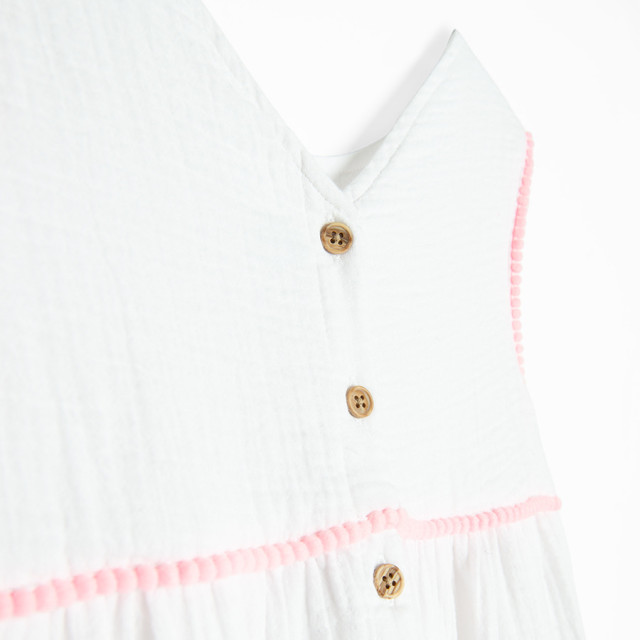 Рокля без ръкав, цвят: Бял