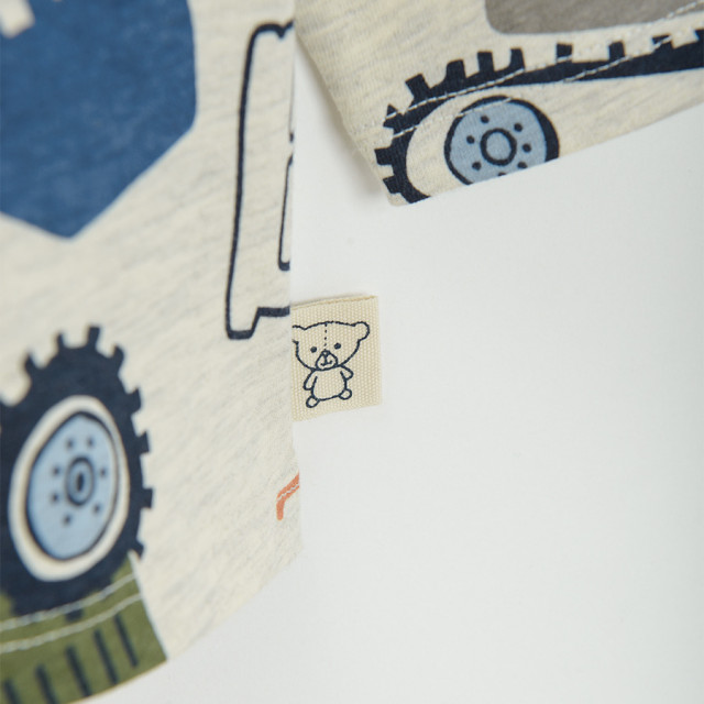 Тениска с дълъг ръкав, цвят: Бежов меланж