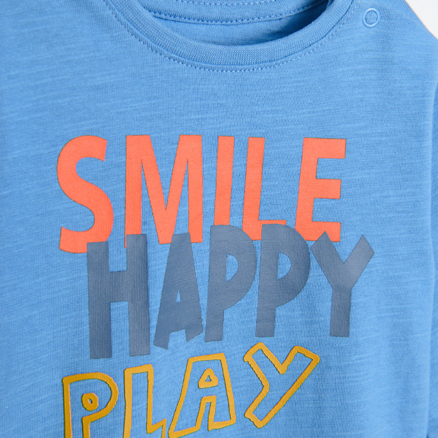 Тениска с дълъг ръкав, цвят: Син