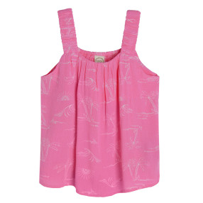 Блуза без ръкави, цвят: Цикламен