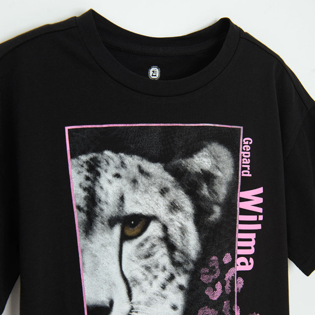 Тениска с къс ръкав ZOO, цвят: Черен