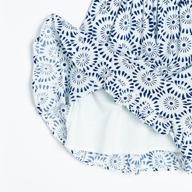 Рокля с къс ръкав, цвят: Кремав