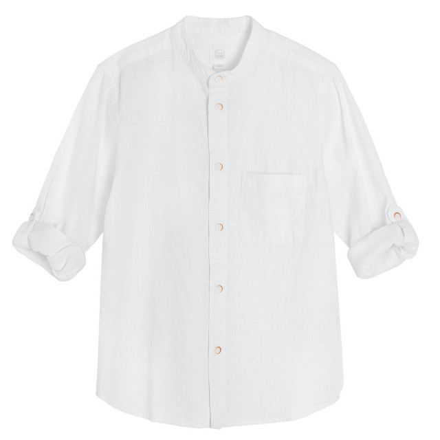 Риза с дълъг ръкав, цвят: Бял