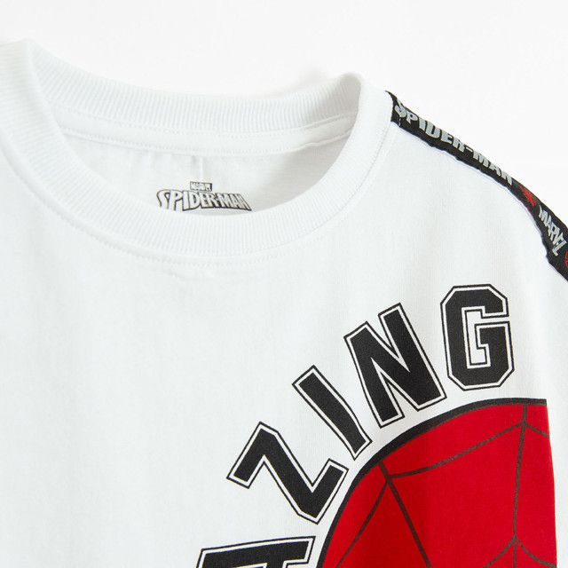 Тениска с къс ръкав SPIDER-MAN, цвят: Бял