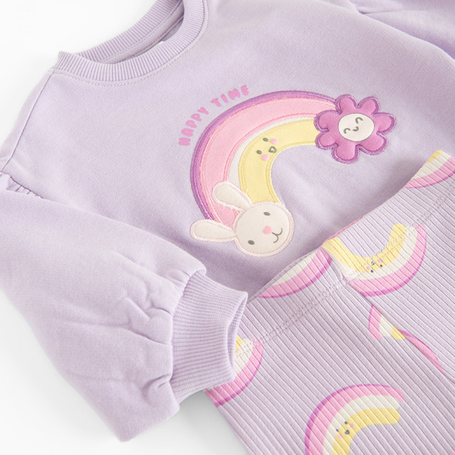 Комплект, цвят: Светло виолетов