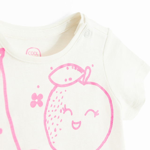 Тениска с къс ръкав, цвят: Бял