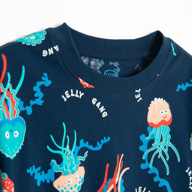 Тениска с къс ръкав, цвят: Син