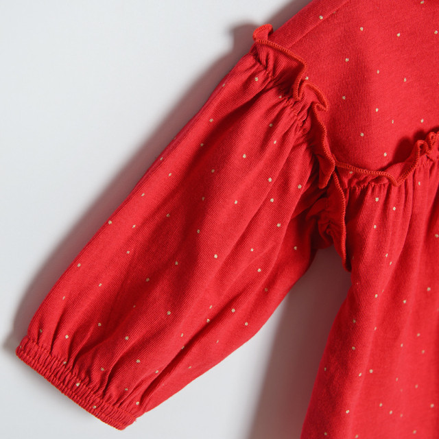 Блуза с дълъг ръкав, цвят: Червен