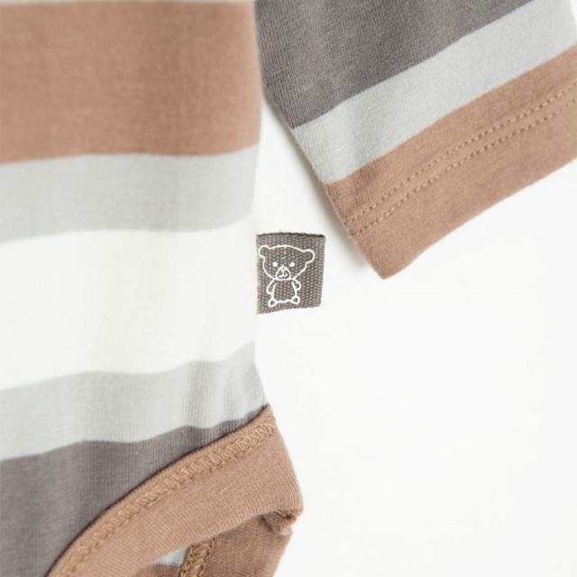 Боди с дълъг ръкав, цвят: Сив