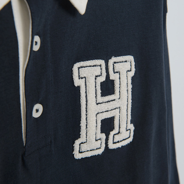 Тениска ПОЛО с дълъг ръкав, цвят: Морско син