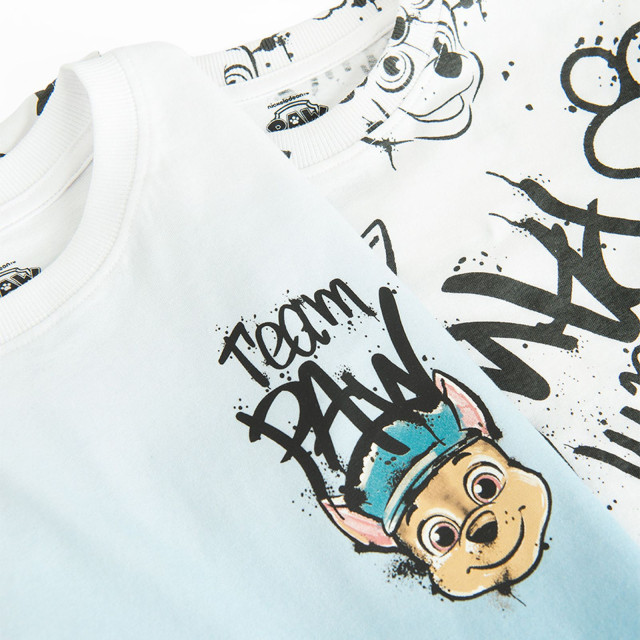 Тениска с къс ръкав 2бр. PAW PATROL, цвят: Мръсно бял